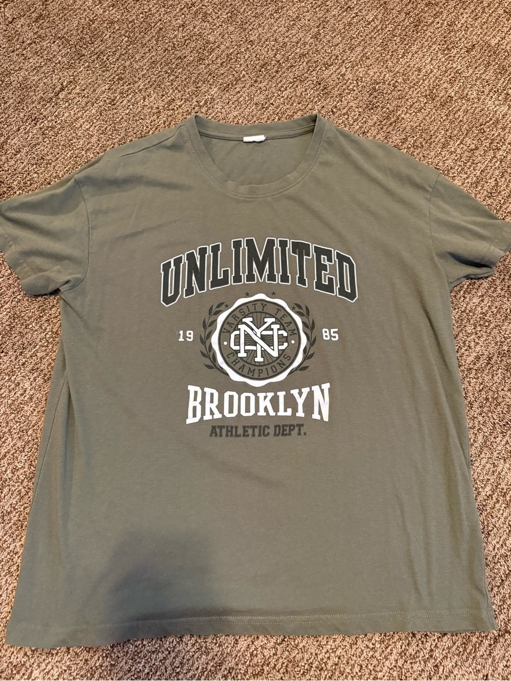 The unlimited Brooklyn womens Olive Graphic Tee